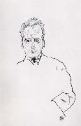 Egon Schiele Portrait of anton webern oil